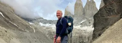 Barry spent three weeks hiking 100 miles across the Andes for Rainbows Hospice.